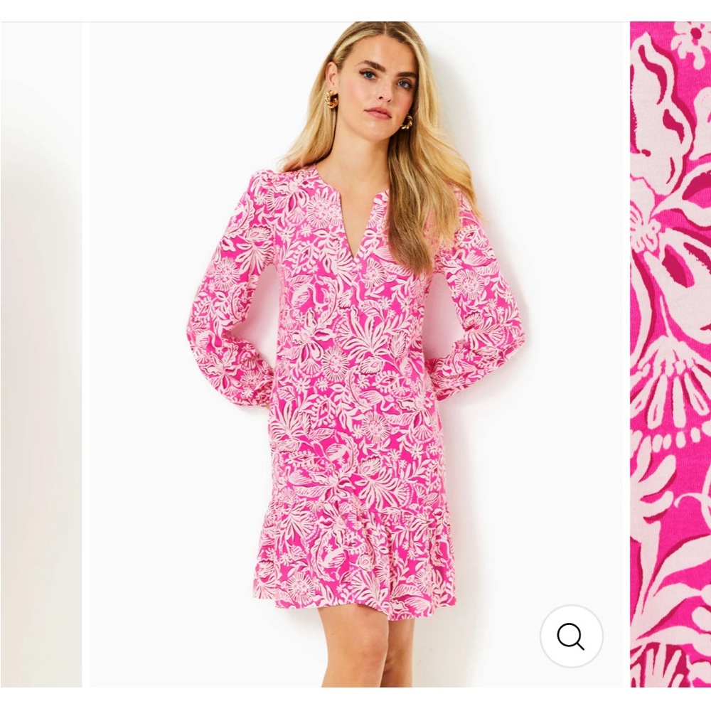 Floral Pink Long Sleeve Dress Lilly Pulitzer